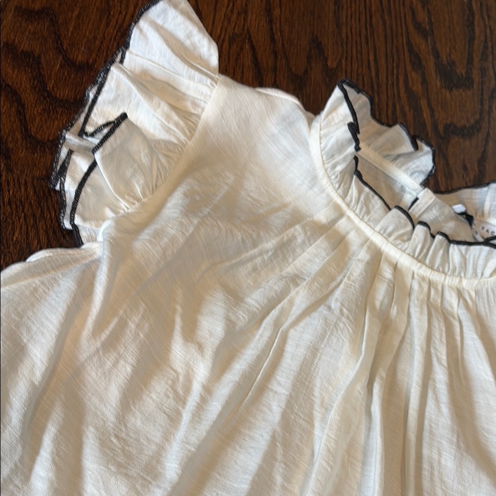 White Ruffled Kids Top - Picture 3 of 3